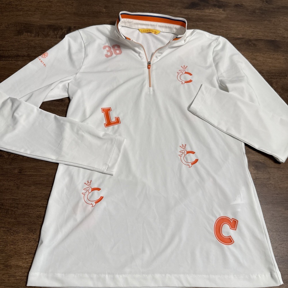 Louis Castel Women 90 Size XS L/S Shirt Dachshund Logo Performance GOLF